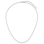 0.65mm 10K White Gold Spiga Wheat Chain