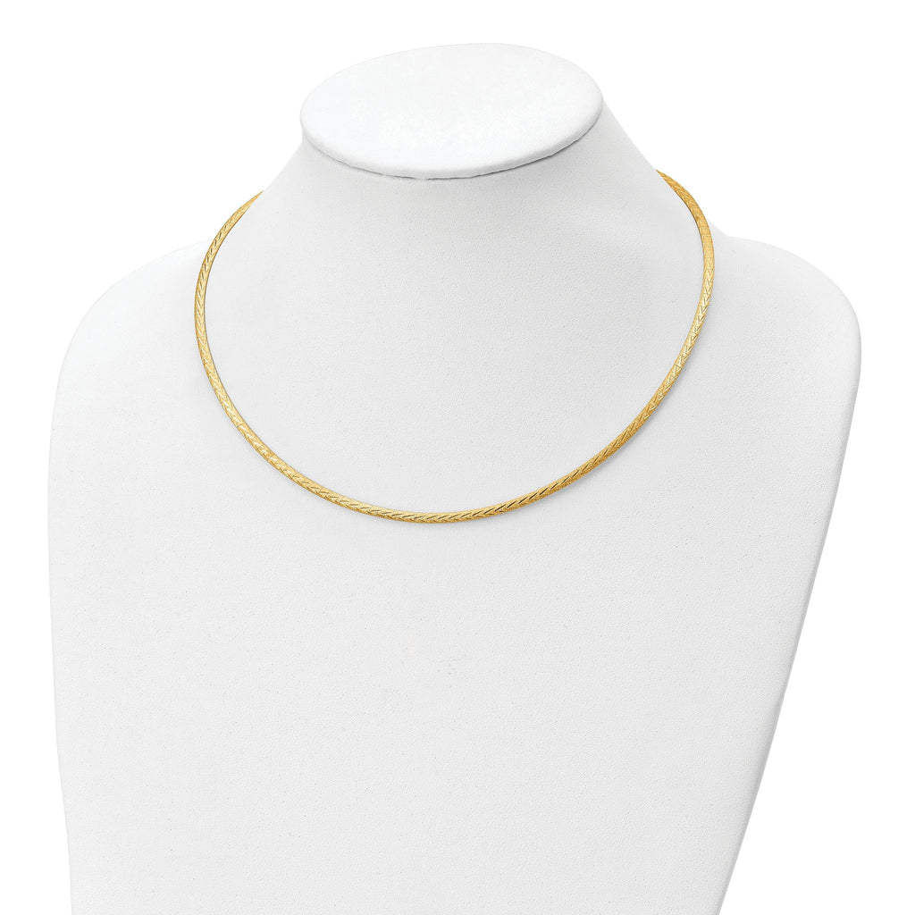 14k Two-tone Reversible Adjustable Omega