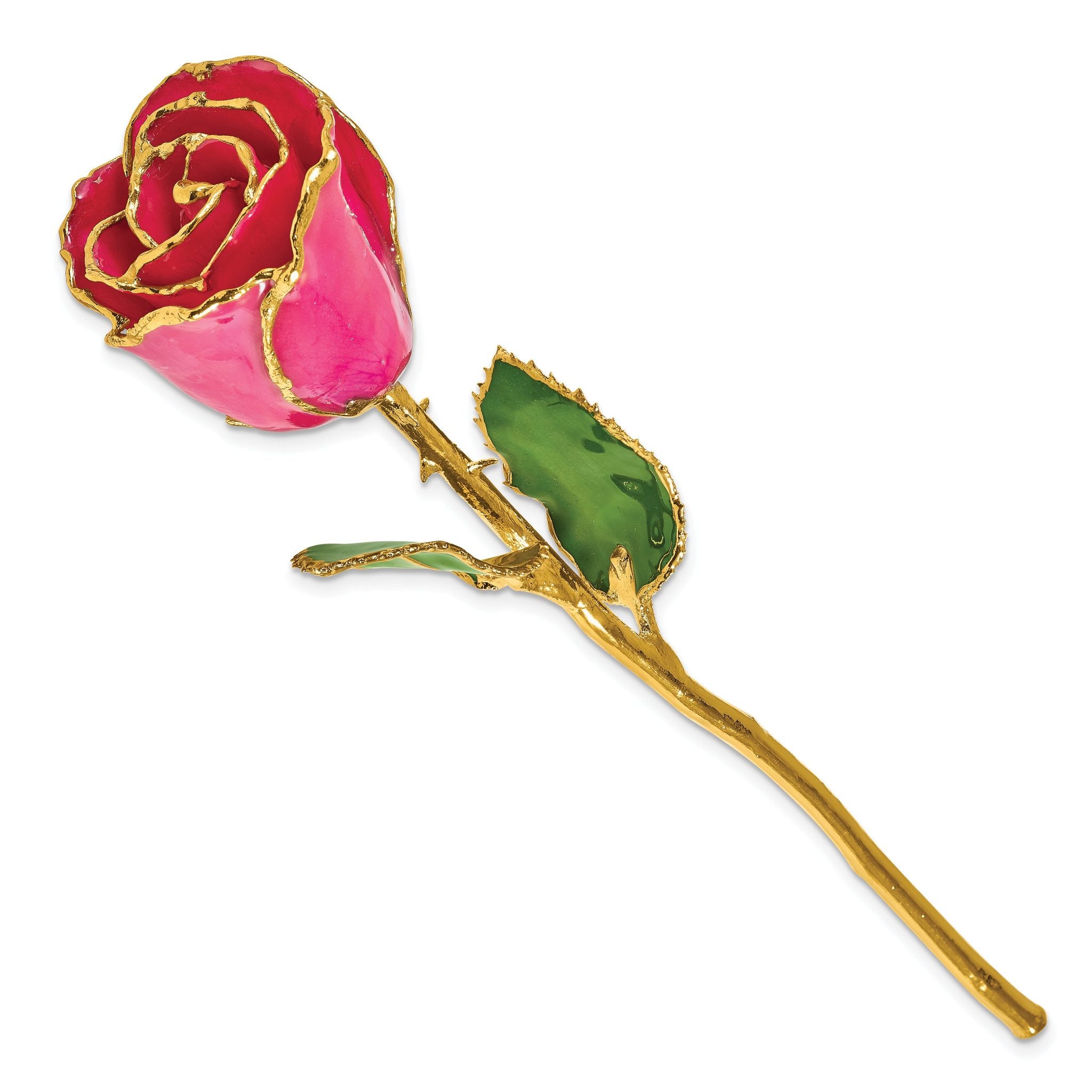 Lacquer Dipped Gold Trim October Birthstone Tourmaline Rose Secondary image