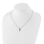 White Ice Sterling Silver Necklace with Diamond & Pink Tourmaline