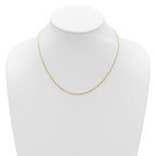 14K 1.2mm D/C Spiga 1in+1in Adjustable Chain