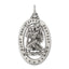 Sterling Silver 925 Antiqued St. Christopher Medal Solid Pendant
