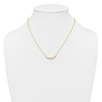 14k 3/4 carat Lab Grown Diamond VS+ F+ Round Complete 18 inch Pear-Link Bar Necklace