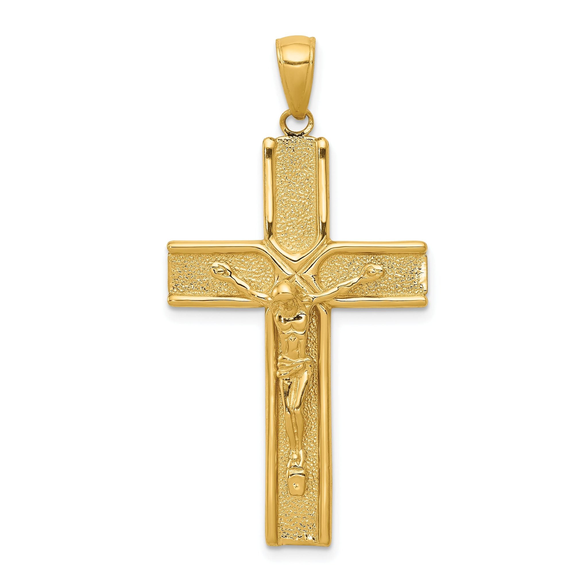 10k Satin Finish Crucifix Pendant Main image