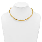 14k Polished 6.1mm Woven Mesh 17 inch Necklace