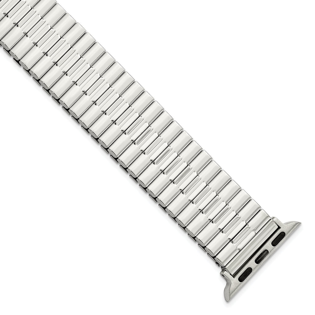 for Apple 38/40mm Smart Watch Mens Long Stainless Steel 7.5 inch Expansion Watch Band with Stainless Steel Adapters