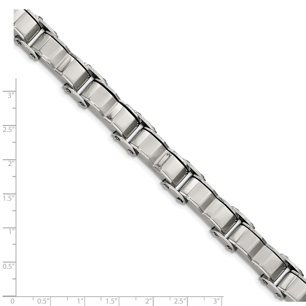 Stainless Steel Brushed and Polished Bracelet for Men