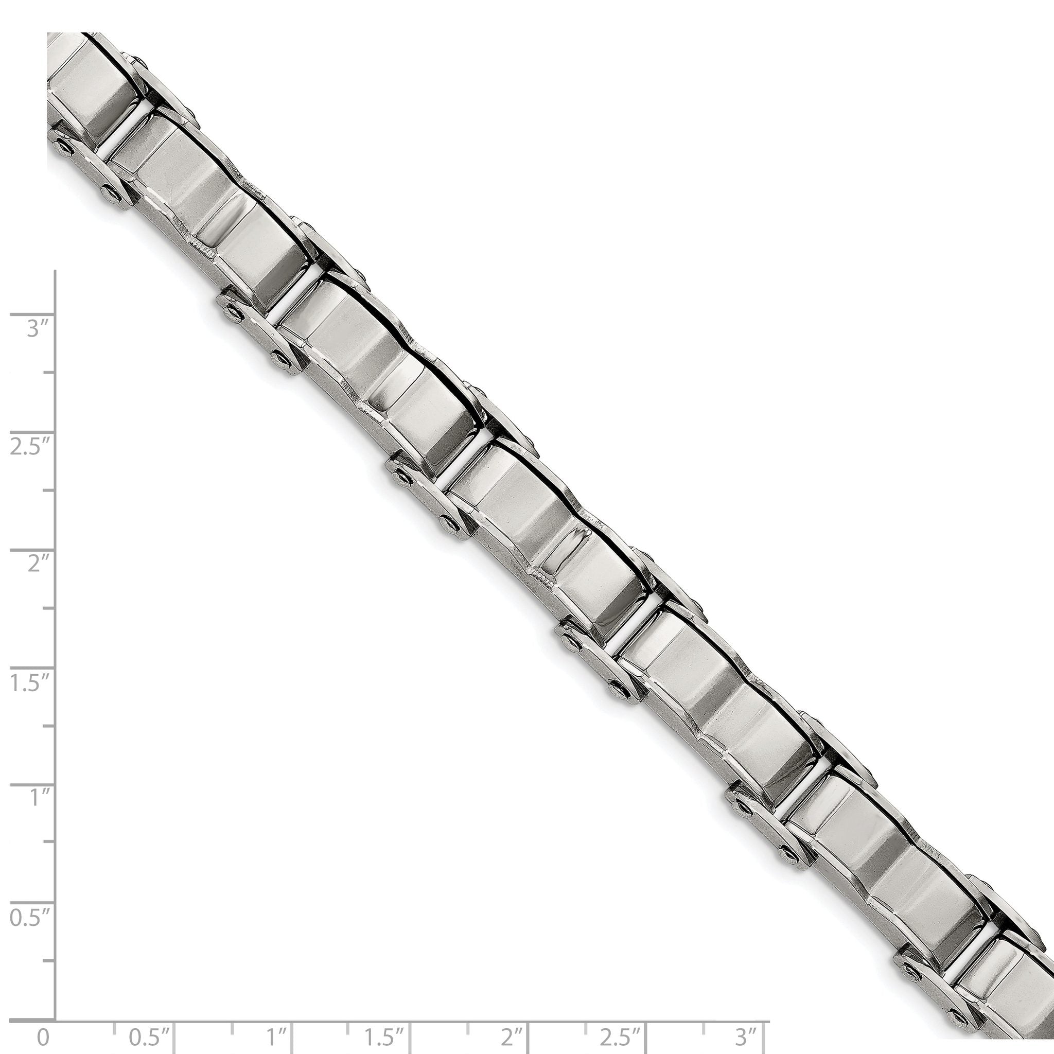 Stainless Steel Brushed and Polished Bracelet for Men