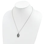 Landstrom's 925 Sterling Silver Necklace with 12K Gold Saint Christopher Pendant