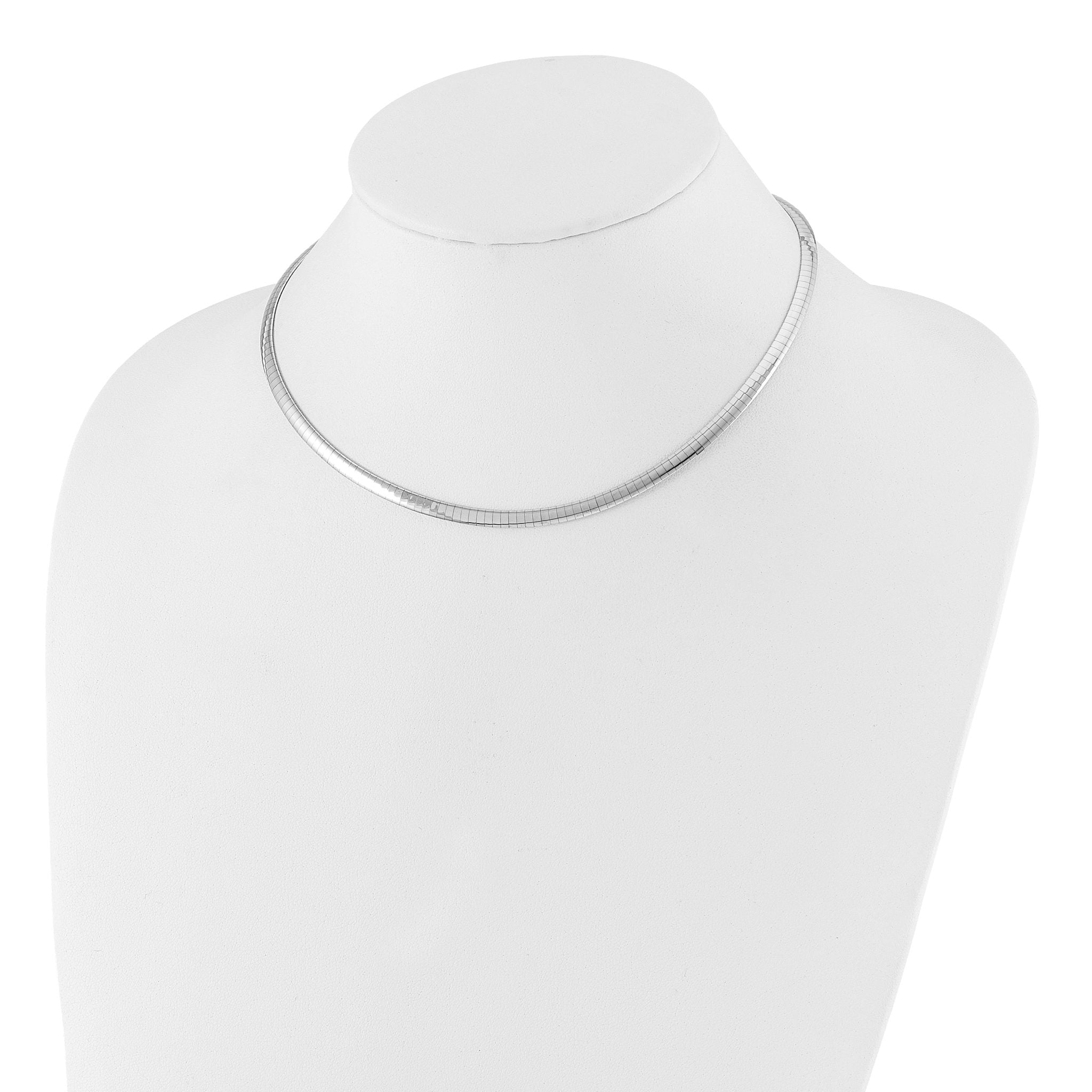 14K 4mm Two-tone Reversible Omega Necklace Secondary image