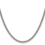 Antiqued Round Curb Chain in Stainless Steel, 4mm
