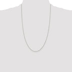 Polished Box Chain Necklace in Sterling Silver