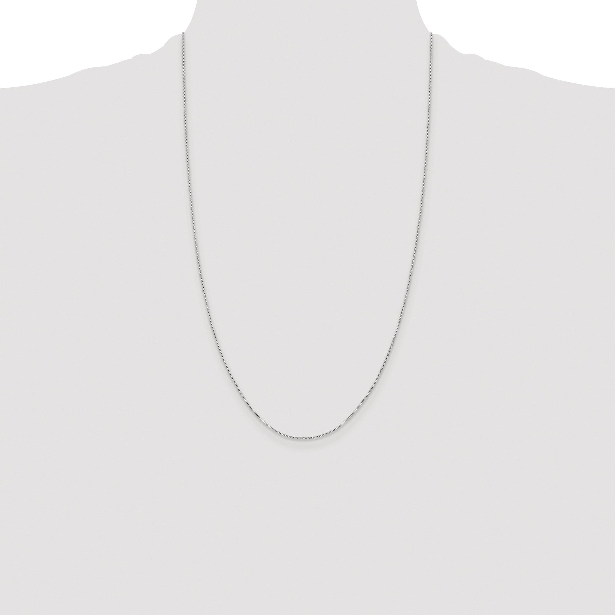 Polished Box Chain Necklace in Sterling Silver