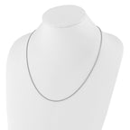 Sterling Silver RH-plt Adjustable 1.45mm D/C Square Spiga Chain