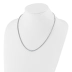 14k White Gold 5 carat Lab Grown Diamond VS/SI+ G+ Adjustable to 24 inch Tennis Bolo Necklace