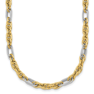Fancy Chain Necklace in 14K Yellow Gold, 4.2mm, 18 Inch - Sophia Jewelers