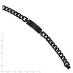 Stainless Steel Brushed and Polished Black IP-plated Bracelet for Men