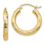 14k Diamond-cut Hoop Earrings