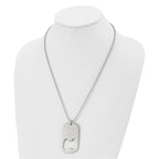 Chisel Stainless Steel Brushed Functional Bottle Opener Dog Tag on a 22 inch Ball Chain Necklace