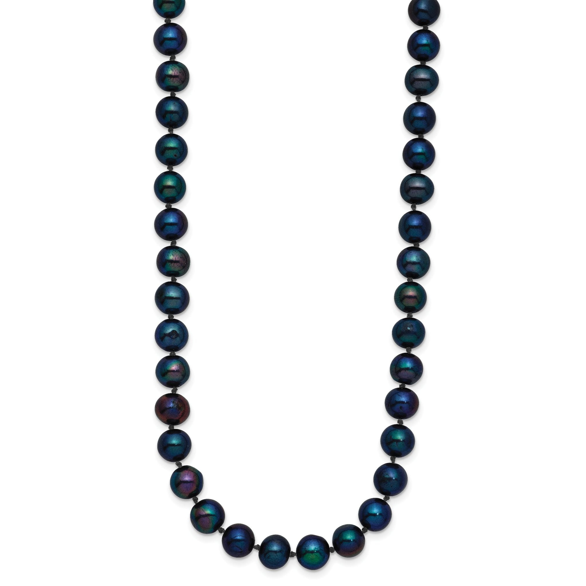 14k 6-7mm Black Near-Round Freshwater Cultured Pearl 7.5 inch Bracelet