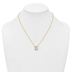 14k 1/3 carat Lab Grown Diamond VS+ F+ Complete Letter G 18 inch Initial Necklace