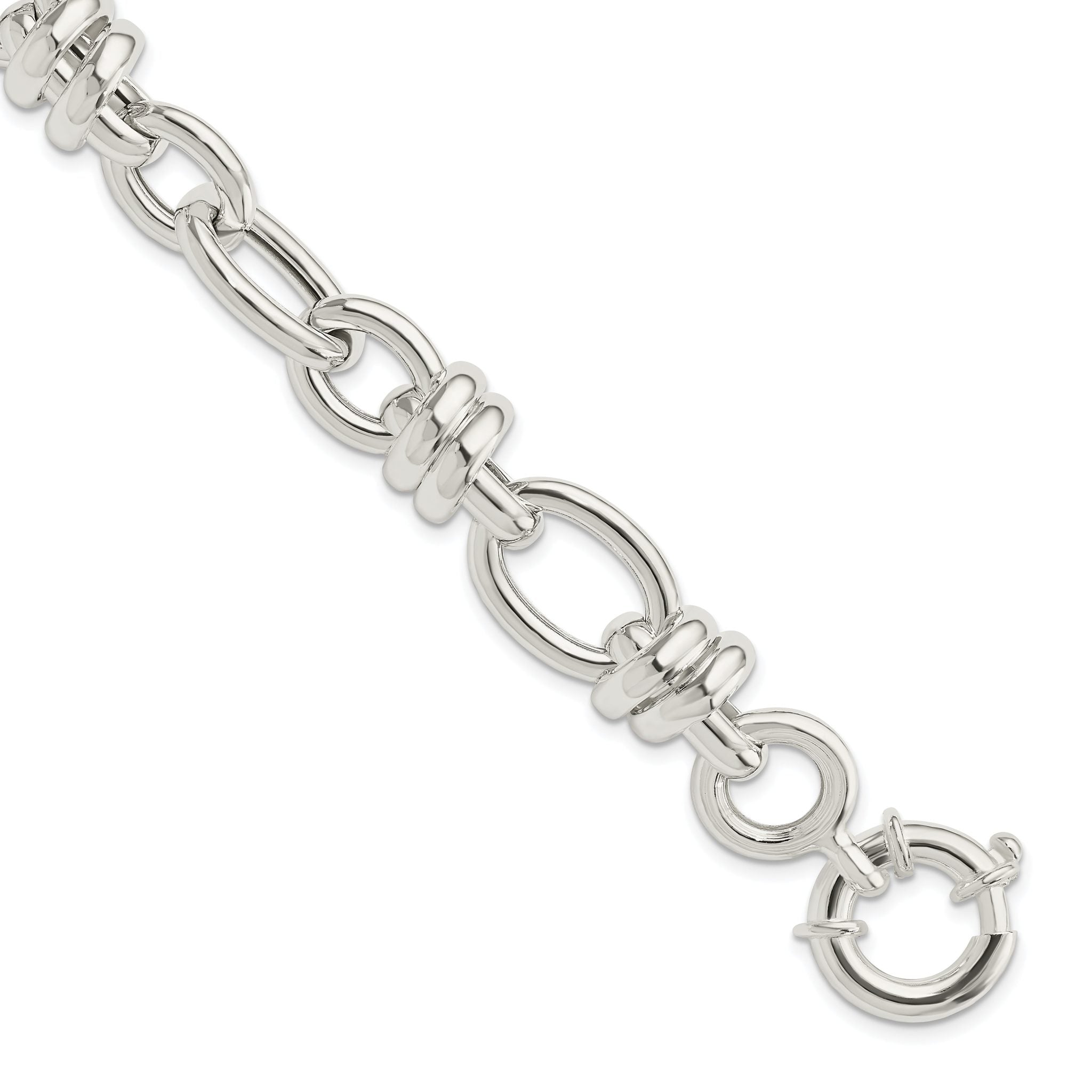 Sterling Silver Polished Fancy Link Bracelet Main image