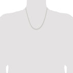 Beveled Curb Chain Necklace in Sterling Silver, 2.3mm