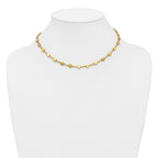 14K Polished Geometric Square with 2 in ext. Necklace