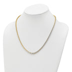 14k 11 5/8 carat Lab Grown Diamond VS+ F+ Complete Round 20 inch Graduated Tennis Necklace