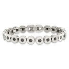 Stainless Steel Polished with Black Cubic Zirconia Bracelet for Women
