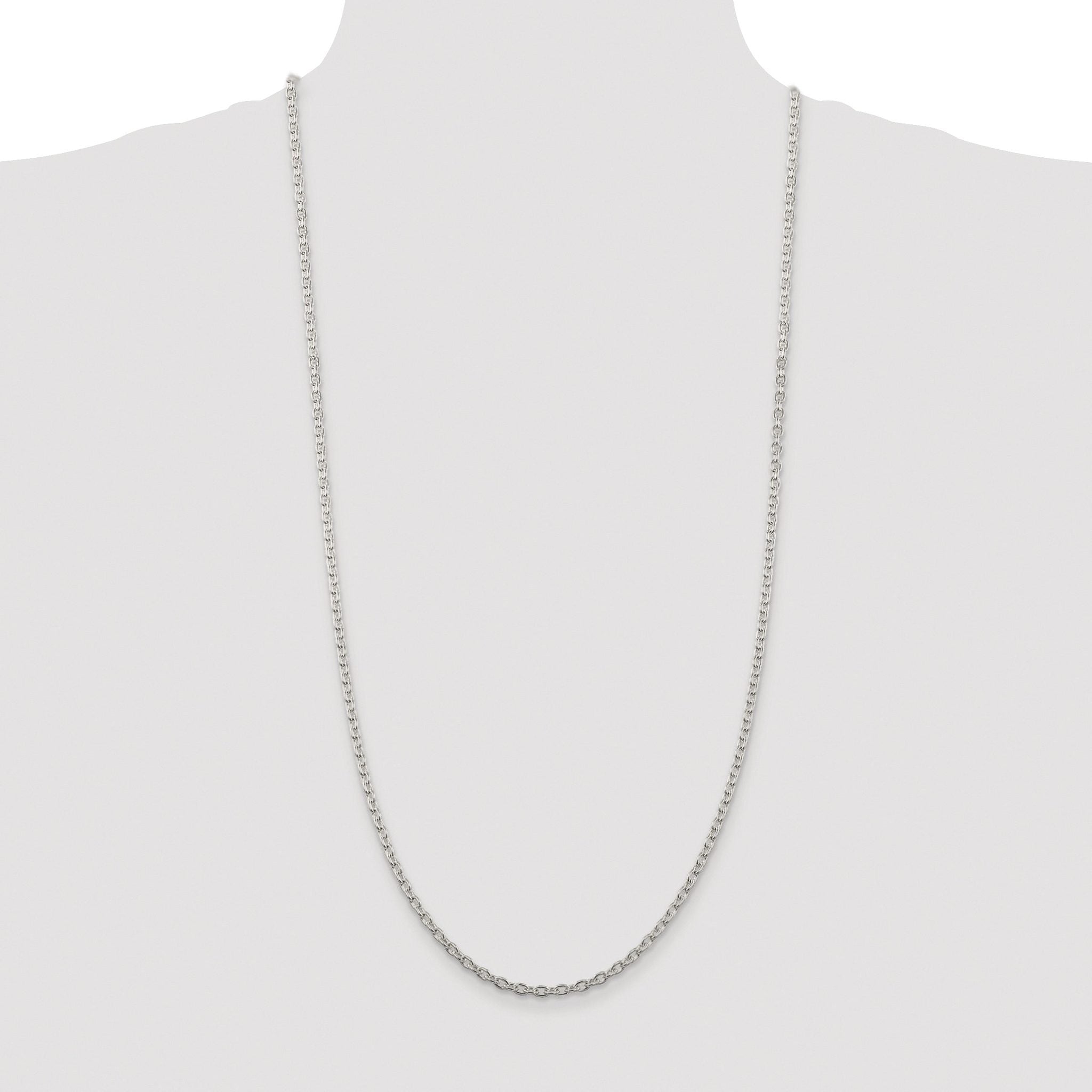Cable Chain Necklace in Sterling Silver, 3.5mm