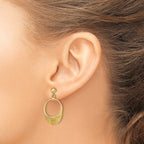14k 3-D Tennis Visor Dangle Post Earrings