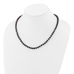 14k 5-6mm Black Near-Round Freshwater Cultured Pearl 7.5 inch Bracelet
