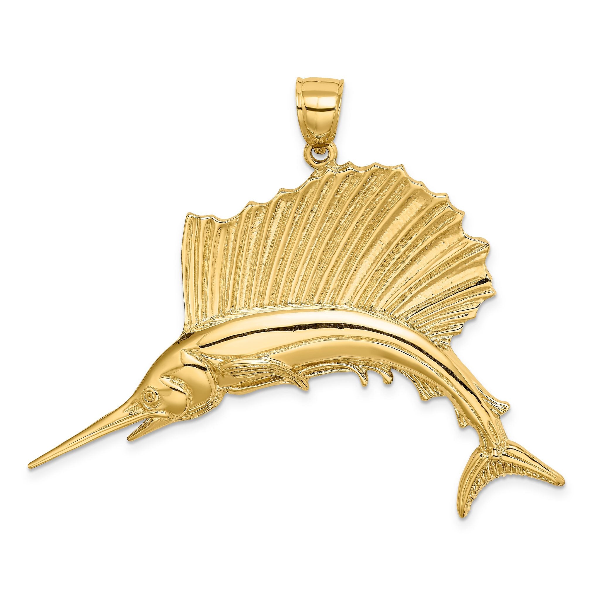 14K Polished Sailfish Charm Main image