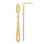 14K Gold Diamond-Cut Dangle Earrings with Polished Finish