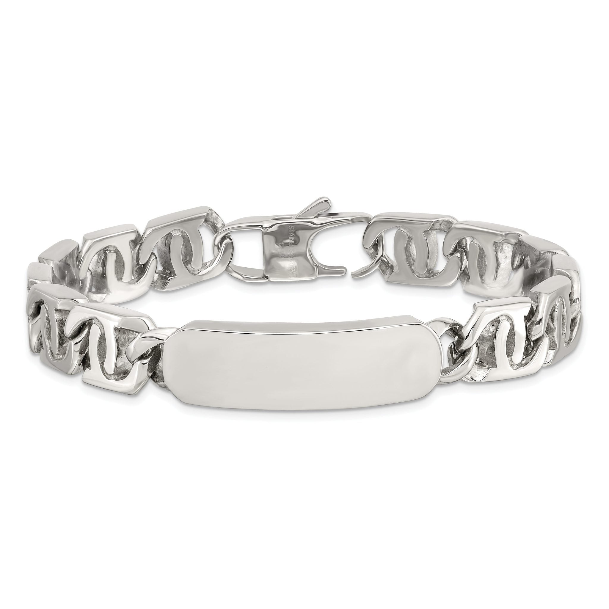 Stainless Steel Polished ID Bracelet for Men