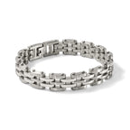 Stainless Steel Brushed and Polished Link Bracelet for Men