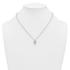 14k White Gold 3 1/2 carat Lab Grown Diamond VS+ F+ Pear Complete 18 inch Four Prong Pendant Necklace
