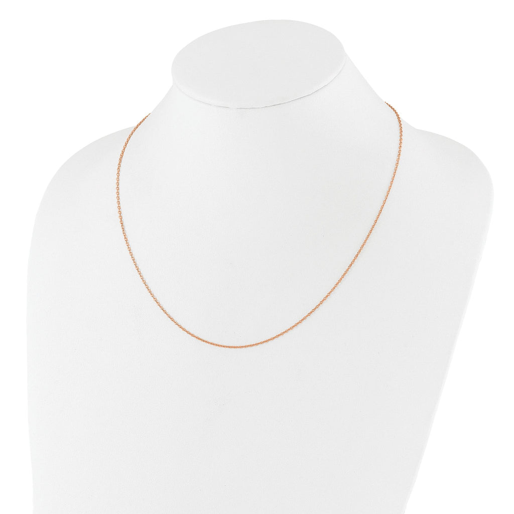 Adjustable Cable Chain in Rose Gold-Plated Sterling Silver