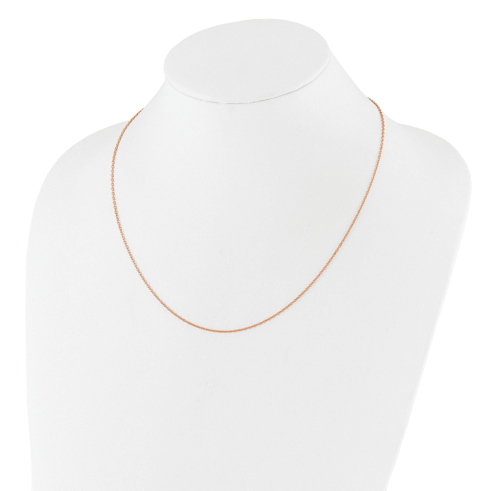 Adjustable Cable Chain in Rose Gold-Plated Sterling Silver