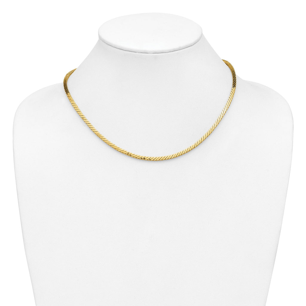 14K Polished Fancy Link Necklace