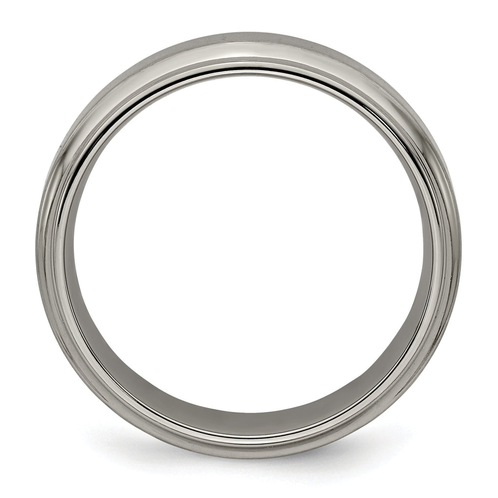 Edward Mirell Titanium Brushed & Polished Beveled 6mm Band