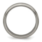 Edward Mirell Titanium Brushed & Polished Beveled 6mm Band
