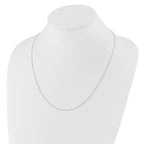 10K White Gold Adjustable 1mm Singapore Chain