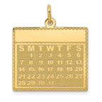 14K Monday the First Day Calendar Pendant