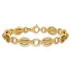 14K Polished Fancy Link Bracelet
