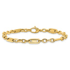 14k Polished Fancy Link Bracelet