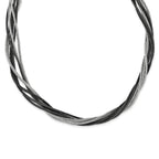 Sterling Silver Black Rhodium Wire Mesh Necklace