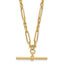 10K Polished Fancy Link Bar Necklace
