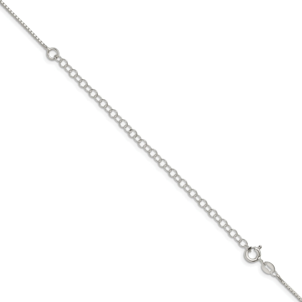 8-Sided Box Chain Necklace in Sterling Silver, 1.15mm